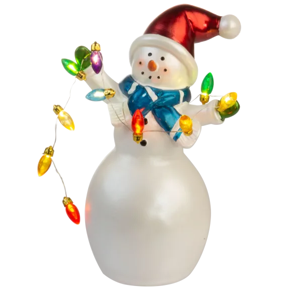 Wind and Weather Snowman LED Statuette