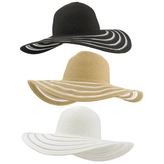 ONLINE EXCLUSIVE: 3-Pack Wide Brim Floppy Hats