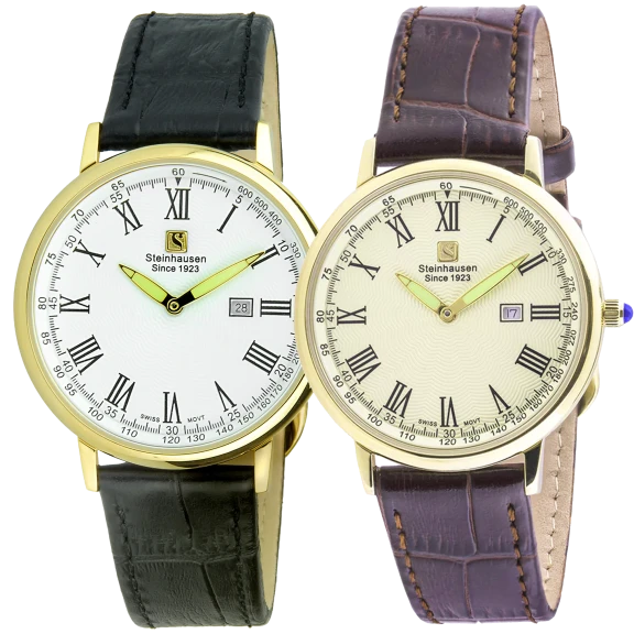 Men's "Altdorf" Swiss Quartz Watch w/Gold Case by Steinhausen