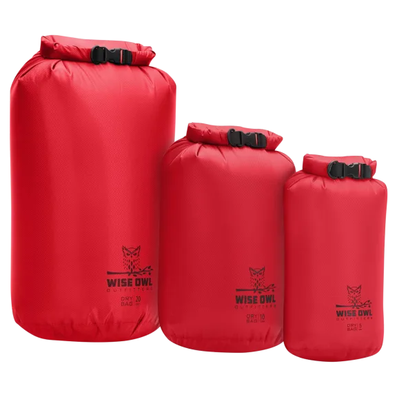 3-Pack: Wise Owl Outfitters Waterproof Dry Carrier Bag