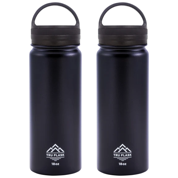 2-Pack: TRU FLASK 18oz Insulated Bottles