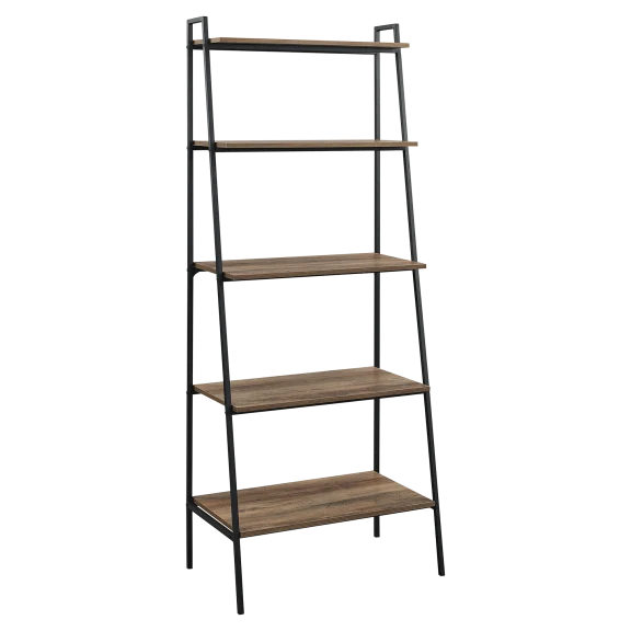 Walker Edison Arlo 72" Industrial Modern Ladder Bookshelf