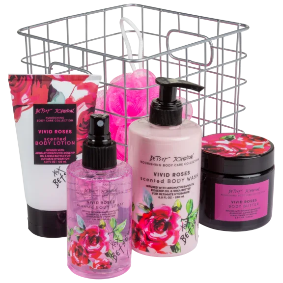 Betsey Johnson Bath & Body Care Set in Caddy