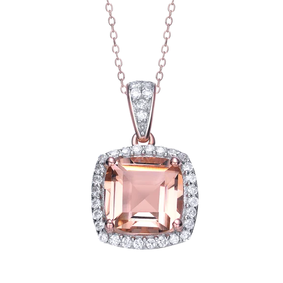 Megan Walford Sterling Silver & Morganite Pendant Necklace