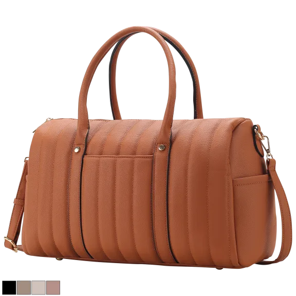 MKF Collection Luana Quilted Vegan Leather Women's Duffle Bag by Mia K