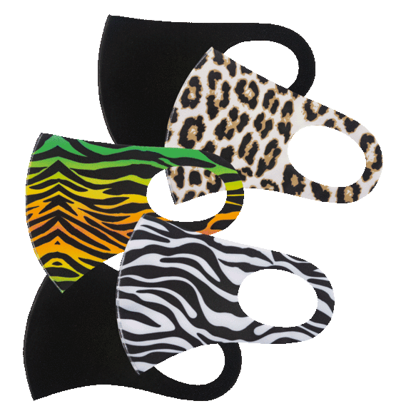 5-Pack Single Layer Laser Cut Reusable Masks