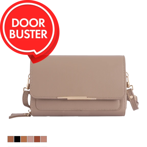 Donna & Becky Leilani Double Zipper Phone Crossbody