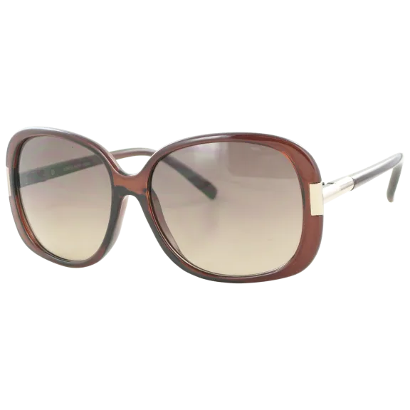 Jones New York Brown Oversized Square Frames With Smoke to Brown Lenses