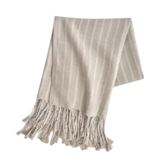 Threaded Vista Linen Throw (50"x70")