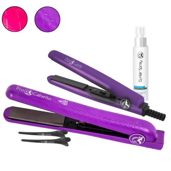ProCabello 5-Piece Straightener and Styler Set with Shine and Hold Spray