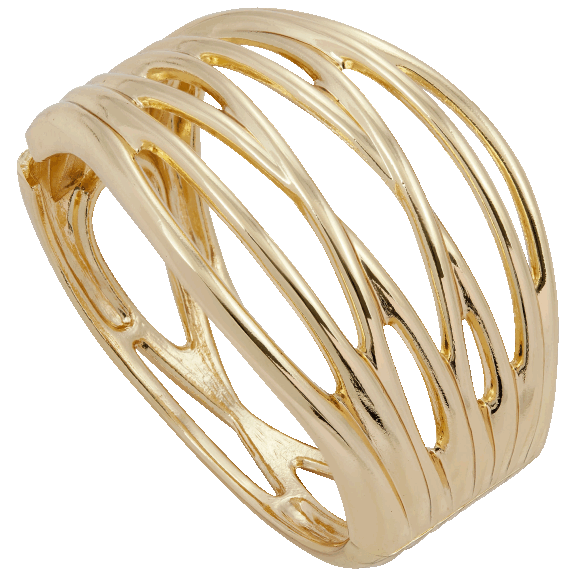 Savvy Cie Italian Fashion Wide Hinged Open Bangle