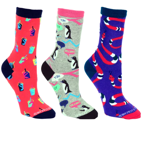 3-Pack: Unsimply Stitched Women's Dress Socks