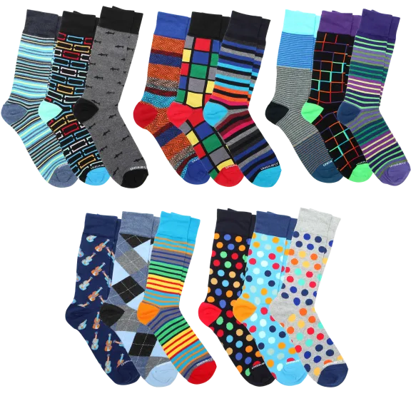 3-Pack: Unsimply Stitched Men's Holiday Dress Sock Gift Set