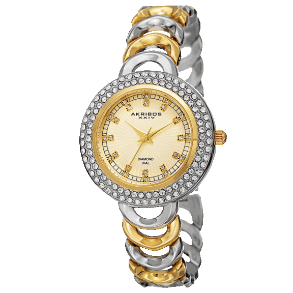 Akribos XXIV Women's Swarovski Crystal & Diamond Watch