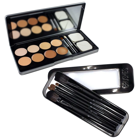 Makeover Essentials Concealer Kit with 8-Piece Brush Set
