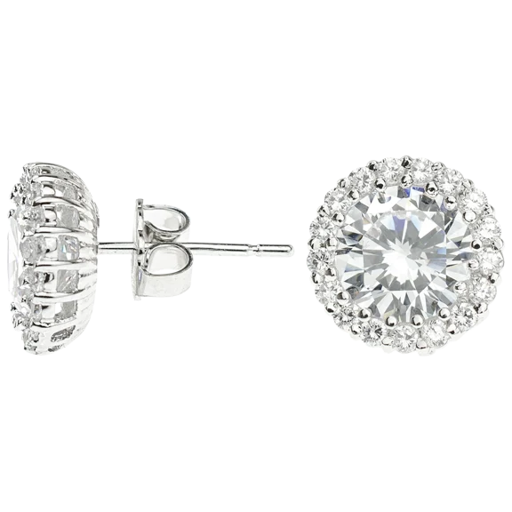 CZ by Kenneth Jay Lane Classic Pave Round Earring