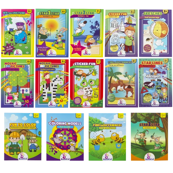 BooKid Jumbo Activity Set Ages 5+ (14 Booklets)
