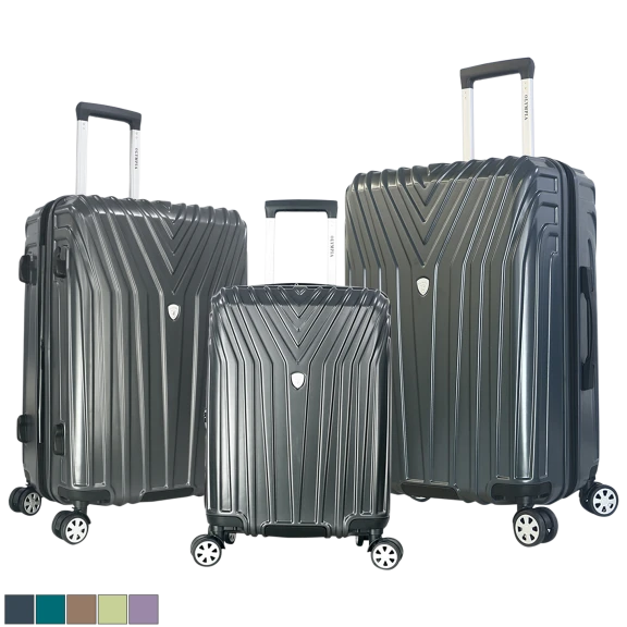 Olympia USA Voyager 3-Piece Premium Hardside 8-Wheel Luggage Set