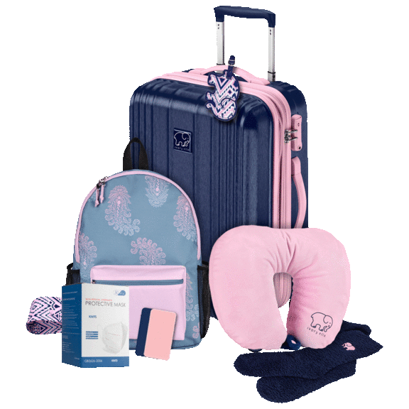 Ivory Ella by Conair 9-Piece Spinner Travel Set w/ 2 Mophie 8000mAh Power Banks