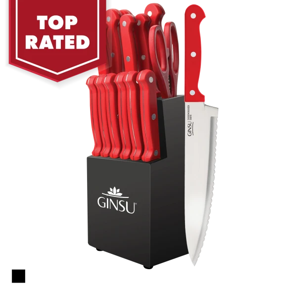 Ginsu Kiso 14-Piece Knife Set with Wood Block