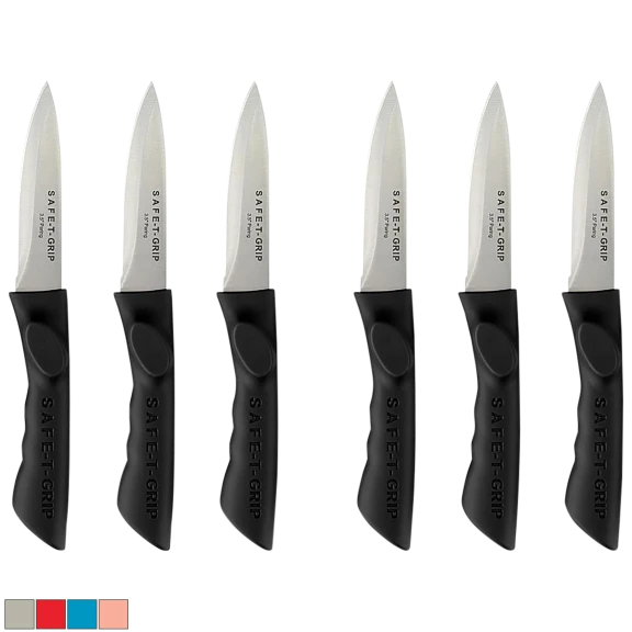 6-Pack: Safe-T-Grip Paring Knives