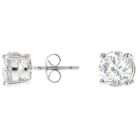 Kenneth Jay Lane 4 CTTW Round Classic Luxe CZ Post Earrings