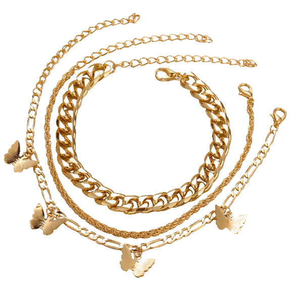 Golden NYC Jewelry 3-Piece Bracelet Set