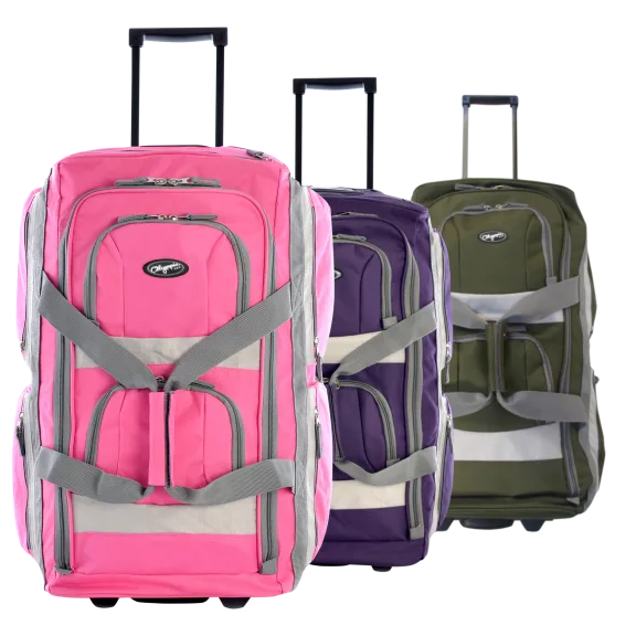 Olympia USA 8-Pocket 22" Rolling Duffel Bag