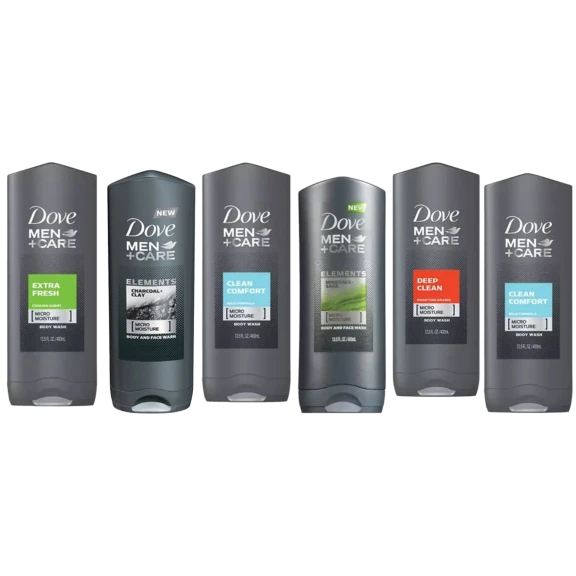 6-Pack: Dove Body Wash Shower Gel for Men
