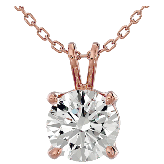 2.0 Carat TW Moissanite Necklace Set In 14K Gold