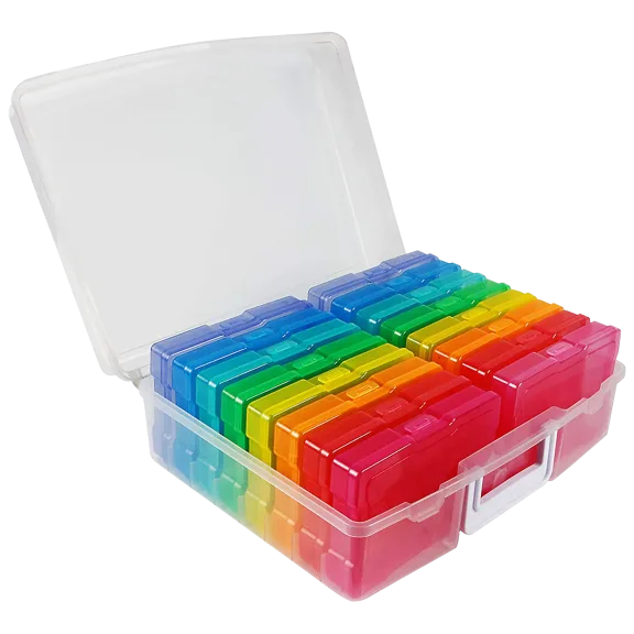 Novelinks 4"x6" Photo Organizer and Craft Keeper with 16 Inner Cases