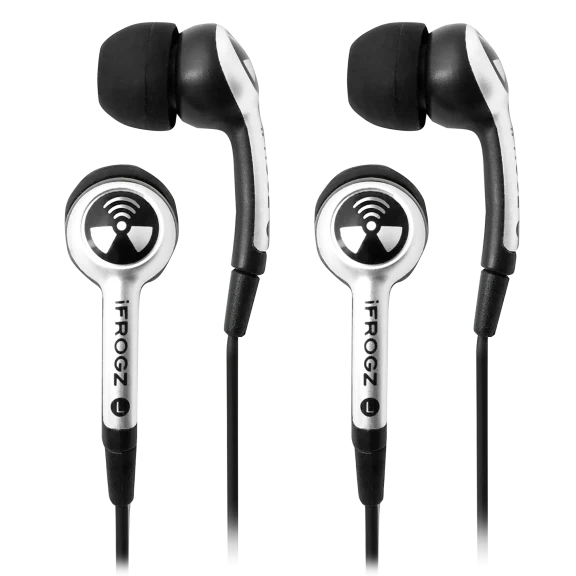 2-Pack: iFrogz EarPollution Plugz with Mic in White