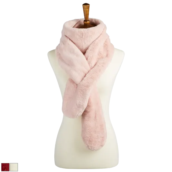 Laundry by Design Faux Fur Double Loop Pull-Through Scarf