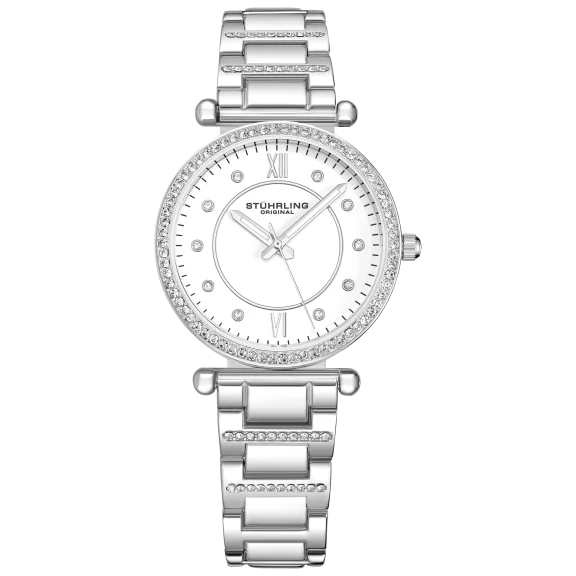 Stührling Women's Aria 36mm Classic Bracelet Watch in Silver