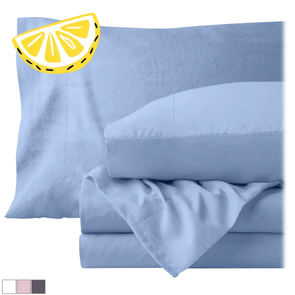 Tumbled 6-Piece Vintage Wash Sheet Set