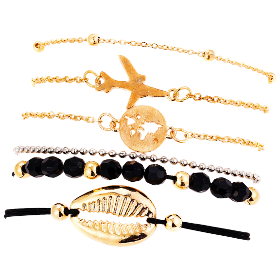 Golden NYC Jewelry 6-Piece Bracelet Set