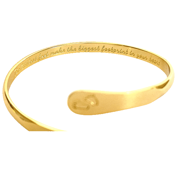 Hollywood Sensation Engraved Baby Footprint Bracelet