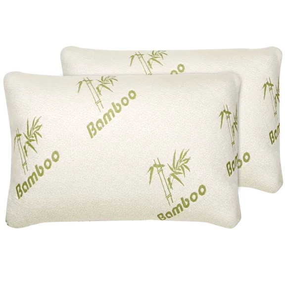 2-Pack: Bed Bath Fashions Hypoallergenic Shredded Memory Foam Pillows