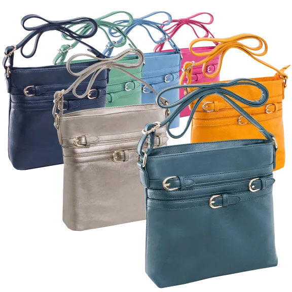 Parinda Clarice II Multi-Belt Adorned Crossbody Purse