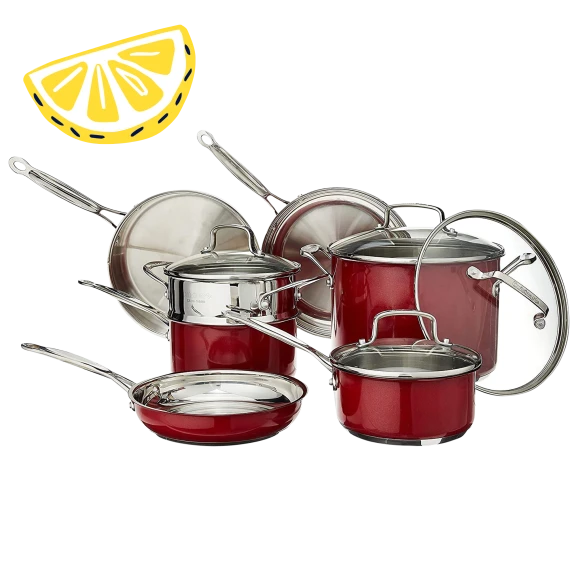Cuisinart Chef's Classic Stainless Color Series 11-Piece Cookware Set