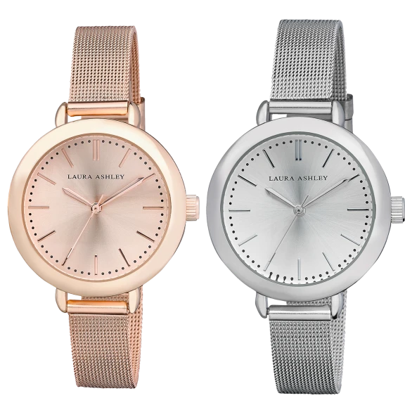 Laura Ashley Women’s Mesh Band Classic Watch