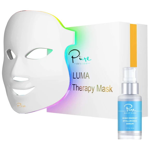 Pure Daily Care Luma LED Skin Therapy Mask with High Energy Hyaluronic Serum