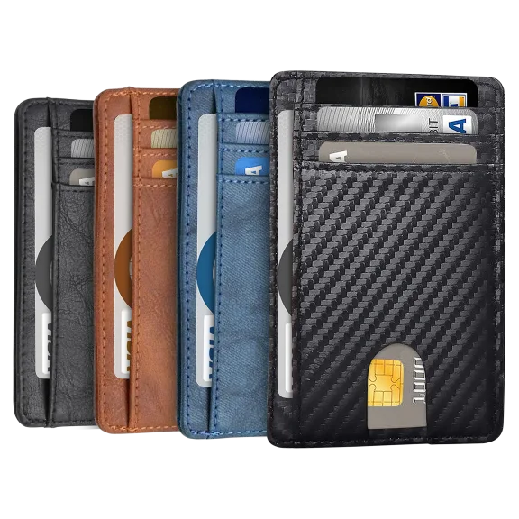 Ciana Slim Minimalist Front Pocket RFID Blocking Leather Wallet for Men & Women