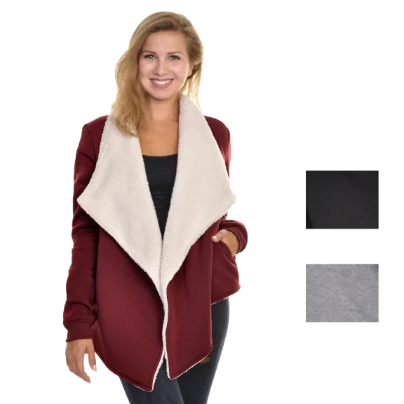 Angelina Women's Sherpa-Lined Cardigan
