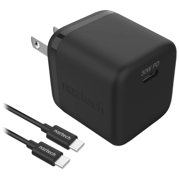 Naztech 6ft 30W Power Delivery Wall Charger with USB-C to USB-C Cable