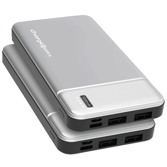 2-Pack: Chargeworx Dual USB Slim 10,000 mAh Power Bank