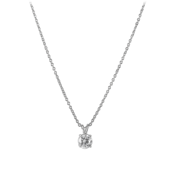 Kenneth Jay Lane 2 CT TW CZ 16" Classic Pendant
