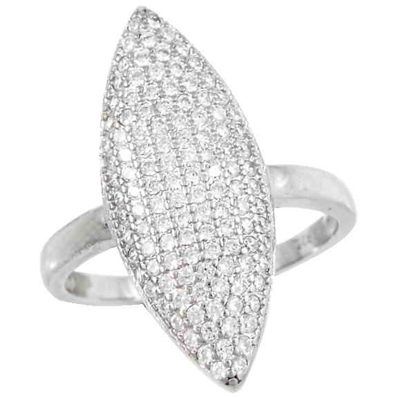 Savvy Cie 18K Gold Over Sterling Silver Bold Bling Ring