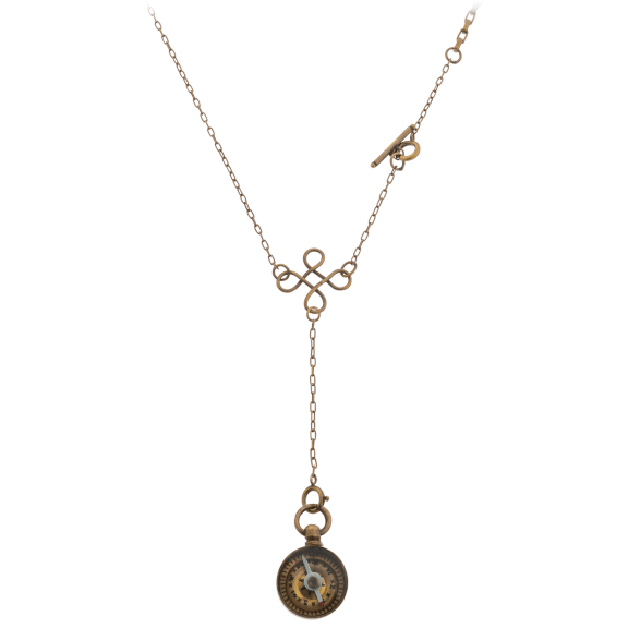 Roost Compass On Watch Fob Chain