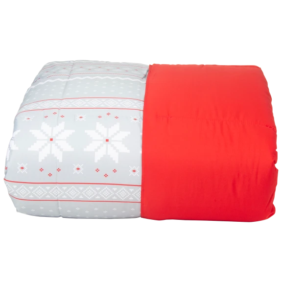 "The Big One" Down Gray/Red Alternative Reversible Comforter